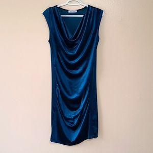 NWOT Maternity Cowlneck Velvet Dress M